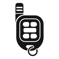 Car alarm system icon simple . Control access vector