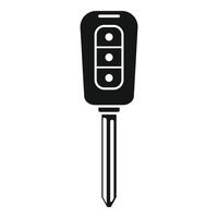 Long key control icon simple . Vehicle security vector