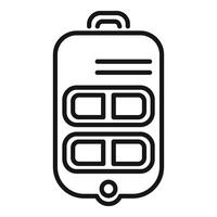 Smart auto key icon outline . Control security vector