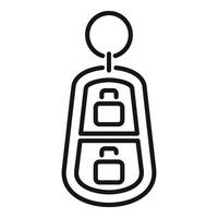 Auto key icon outline . Smart lock vector