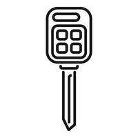 Alert key control icon outline . Modern vehicle vector