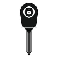 Smart auto key icon simple . Control security vector