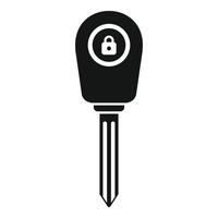 Smart auto key icon simple . Control security vector