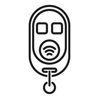 Smart entrance key icon outline . Wireless boot vector