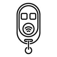 Smart entrance key icon outline . Wireless boot vector