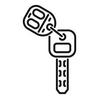 Smart key access icon outline . Vehicle security vector