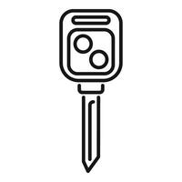 Car remote control key icon outline . Smart security vector
