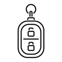 Alert smart key icon outline . Control vehicle vector