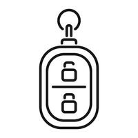 Alert smart key icon outline . Control vehicle vector