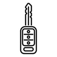 Alert smart key icon outline . Access start vector