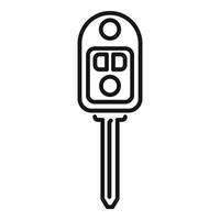 Electronic smart alarm icon outline . Vehicle security vector