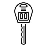 Car alarm system icon outline . Control access vector