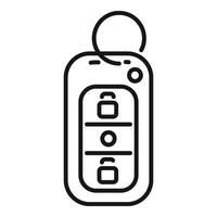 Smart vehicle key icon outline . Alarm access vector