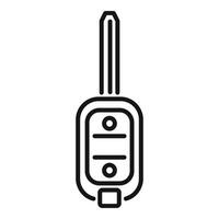 Antenna key control icon outline . Vehicle security vector