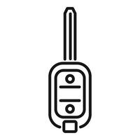 Antenna key control icon outline . Vehicle security vector