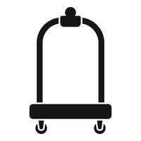 Small handle trolley icon simple . Support move vector