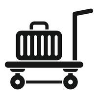 Support move carriage icon simple . Travel delivery vector