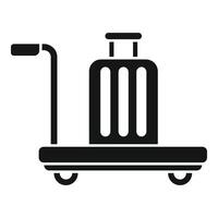 Move help trolley icon simple . Object metal tag vector