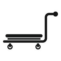 Tour delivery trolley icon simple . Help carrying vector