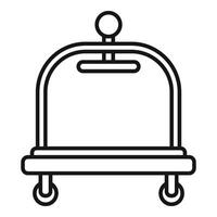 Help package trolley icon outline . Solid delivery vector