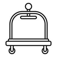 Help package trolley icon outline . Solid delivery vector