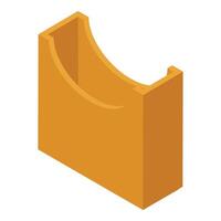 Small pencil stand icon isometric . Supplies style vector