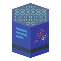 Blue festival event icon isometric . Object sparkle vector