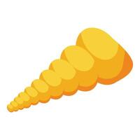 Yellow conch icon isometric . Underwater animal vector