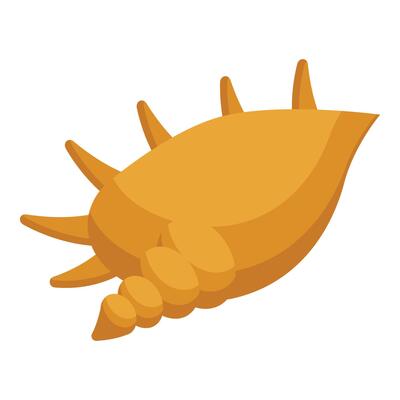 Decorative seafood icon isometric . Marine exotic
