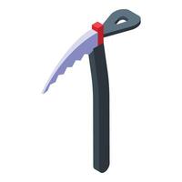 Ice pick axe icon isometric . Arctic equipment vector