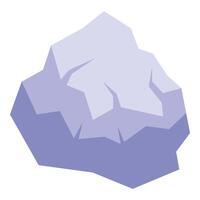 Ice berg mountain icon isometric . Ice pole vector