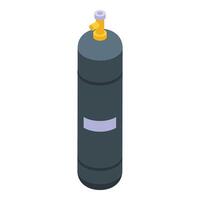 Gas balloon icon isometric . Home store fuel vector