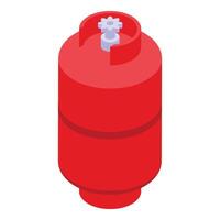 rojo gas tanque icono isométrica . hogar utilizando maceta vector