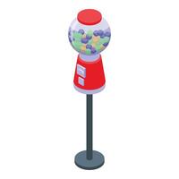 Sweet food icon isometric . Bubblegum machine vector