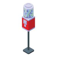 Party bubblegum machine icon isometric . Sugar object vector