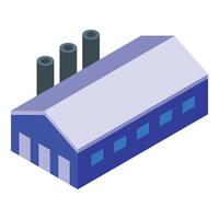 Gas production factory icon isometric . Tank storage vector