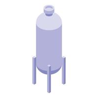 Gas storage icon isometric . Tank station control vector