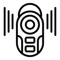 Artificial perception apparatus icon outline . Futuristic technology vector