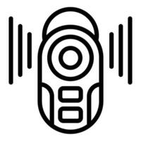 Artificial perception apparatus icon outline . Futuristic technology vector