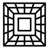 Cyberspace technology icon outline . Virtual reality system vector