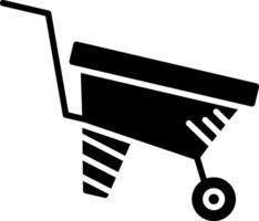 Wheelbarrow Glyph Icon vector