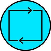 Loop Line Filled Icon vector