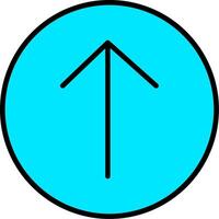 Up Arrow Line Filled Icon vector