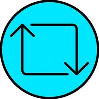 Loop Line Filled Icon vector