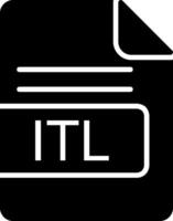 ITL File Format Glyph Icon vector