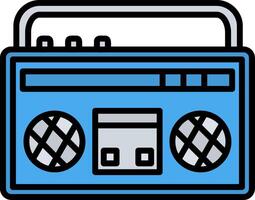 Boombox Line Filled Icon vector