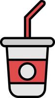 Soft Drink Line Filled Icon vector