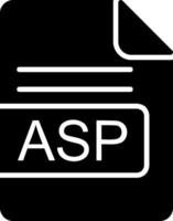 ASP File Format Glyph Icon vector