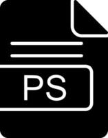 PS File Format Glyph Icon vector