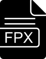 fpx archivo formato glifo icono vector